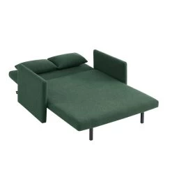 Canapé Droit JADE En Tissu Bouclette Vert Convertible 2 Places -Canapé Rêve Promos Magasin canape droit jade en tissu bouclette vert convertible 2 places 3