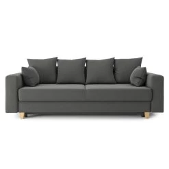 Canapé Droit KRISTI Convertible Tissu Gris 3 Places -Canapé Rêve Promos Magasin canape droit kristi convertible tissu gris 1