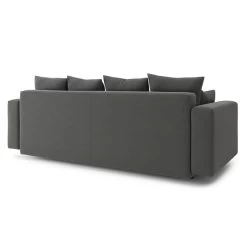 Canapé Droit KRISTI Convertible Tissu Gris 3 Places -Canapé Rêve Promos Magasin canape droit kristi convertible tissu gris 5