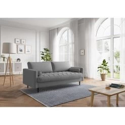 Canapé Droit MAEL Cacharel En Tissu Gris Chiné Fixe 9 Canapé Droit MAEL Cacharel En Tissu Gris Chiné Fixe -Canapé Rêve Promos Magasin canape droit mael cacharel tissu gris chine 3 places 4