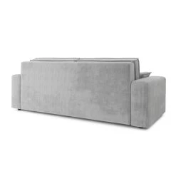 Canapé Droit MARIUS Convertible Velours Côtelé Gris Clair -Canapé Rêve Promos Magasin canape droit marius convertible velours cotele gris clair 5