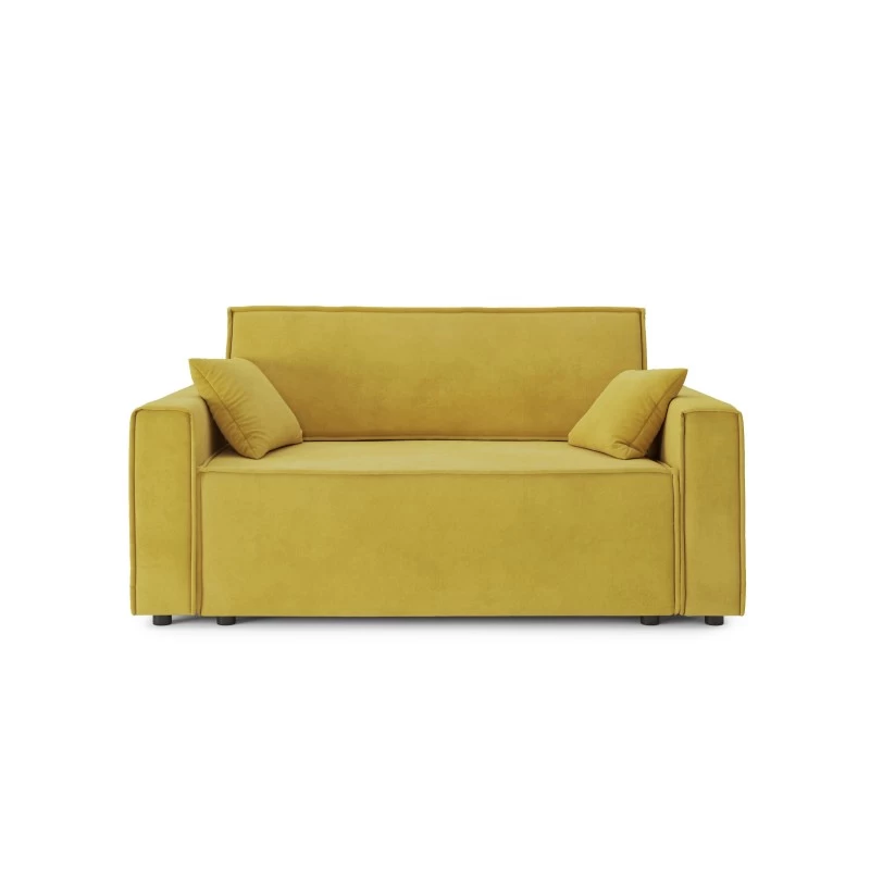 Canapé Droit MIRA Fixe Tissu Moutarde 2 Places 2 Canapé Droit MIRA Fixe Tissu Moutarde 2 Places – Image 2