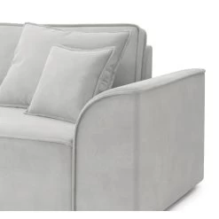 Canapé Droit MARTY Fixe Tissu Gris Clair 3 Places -Canapé Rêve Promos Magasin canape droit marty fixe tissu gris clair 3 places 4