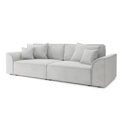 Canapé Droit MARTY Fixe Tissu Gris Clair 4 Places -Canapé Rêve Promos Magasin canape droit marty fixe tissu gris clair 4 places 2