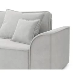 Canapé Droit MARTY Fixe Tissu Gris Clair 4 Places -Canapé Rêve Promos Magasin canape droit marty fixe tissu gris clair 4 places 4