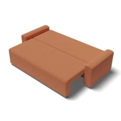 Canapé Droit MILO Convertible Tissu Rouille 3 Places -Canapé Rêve Promos Magasin canape droit milo convertible tissu rouille 3 places 3