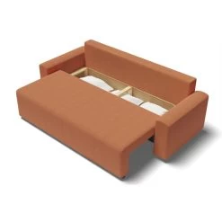 Canapé Droit MILO Convertible Tissu Rouille 3 Places -Canapé Rêve Promos Magasin canape droit milo convertible tissu rouille 3 places 4