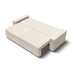 Canapé Droit MILO Convertible Velours Côtelé Beige 3 Places -Canapé Rêve Promos Magasin canape droit milo convertible velours cotele beige 3 places 3