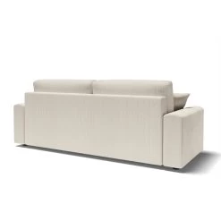 Canapé Droit MILO Convertible Velours Côtelé Beige 3 Places -Canapé Rêve Promos Magasin canape droit milo convertible velours cotele beige 3 places 5