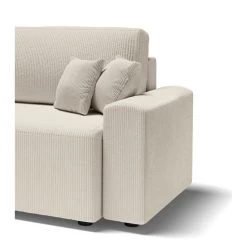 Canapé Droit MILO Convertible Velours Côtelé Beige 3 Places -Canapé Rêve Promos Magasin canape droit milo convertible velours cotele beige 3 places 6