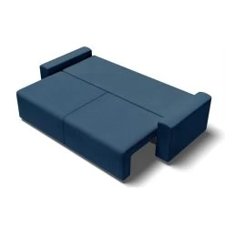Canapé Droit MILO Convertible Velours Côtelé Bleu Cobalt 3 Places -Canapé Rêve Promos Magasin canape droit milo convertible velours cotele bleu cobalt 3 places 3