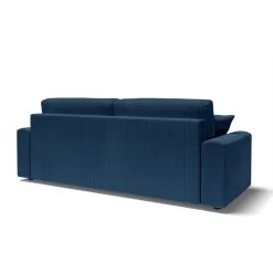 Canapé Droit MILO Convertible Velours Côtelé Bleu Cobalt 3 Places -Canapé Rêve Promos Magasin canape droit milo convertible velours cotele bleu cobalt 3 places 5