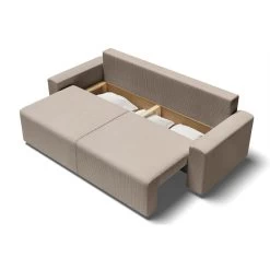 Canapé Droit MILO Convertible Velours Côtelé Grège 3 Places 14 Canapé Droit MILO Convertible Velours Côtelé Grège 3 Places -Canapé Rêve Promos Magasin canape droit milo convertible velours cotele grege 3 places 4