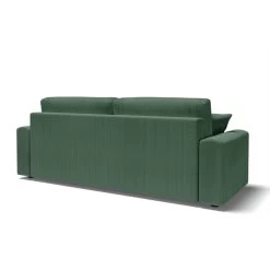 Canapé Droit MILO Convertible Velours Côtelé Vert 3 Places -Canapé Rêve Promos Magasin canape droit milo convertible velours cotele vert 3 places 5