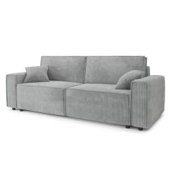 Canapé Droit MIRA Convertible Velours Côtelé Gris Clair 10 Canapé Droit MIRA Convertible Velours Côtelé Gris Clair -Canapé Rêve Promos Magasin canape droit mira convertible velours cotele gris clair 3pl 2
