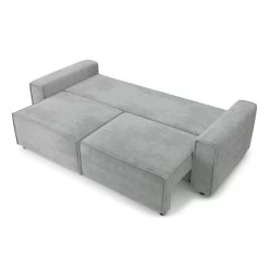 Canapé Droit MIRA Convertible Velours Côtelé Gris Clair 11 Canapé Droit MIRA Convertible Velours Côtelé Gris Clair -Canapé Rêve Promos Magasin canape droit mira convertible velours cotele gris clair 3pl 3