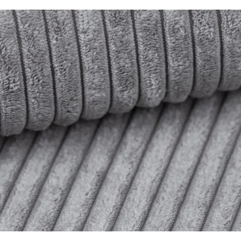 Canapé Droit MIRA Convertible Velours Côtelé Gris Clair 8 Canapé Droit MIRA Convertible Velours Côtelé Gris Clair – Image 8