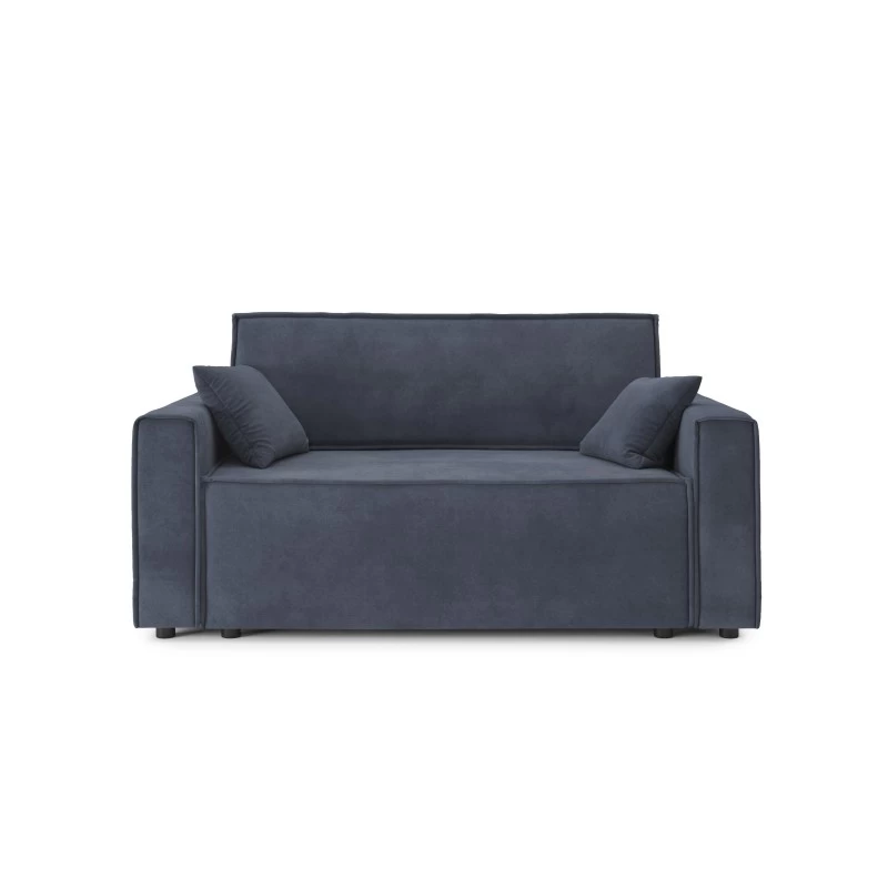 Canapé Droit MIRA Fixe Tissu Bleu Nuit 2 Places 2 Canapé Droit MIRA Fixe Tissu Bleu Nuit 2 Places – Image 2