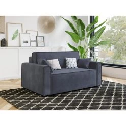 Canapé Droit MIRA Fixe Tissu Bleu Nuit 2 Places 13 Canapé Droit MIRA Fixe Tissu Bleu Nuit 2 Places -Canapé Rêve Promos Magasin canape droit mira fixe tissu bleu 2 places 6