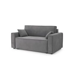 Canapé Droit MIRA Fixe Tissu Gris Souris 2 Places -Canapé Rêve Promos Magasin canape droit mira fixe tissu gris 2 places 2