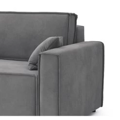 Canapé Droit MIRA Fixe Tissu Gris Souris 2 Places -Canapé Rêve Promos Magasin canape droit mira fixe tissu gris 2 places 4