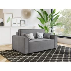 Canapé Droit MIRA Fixe Tissu Gris Souris 2 Places -Canapé Rêve Promos Magasin canape droit mira fixe tissu gris 2 places 6
