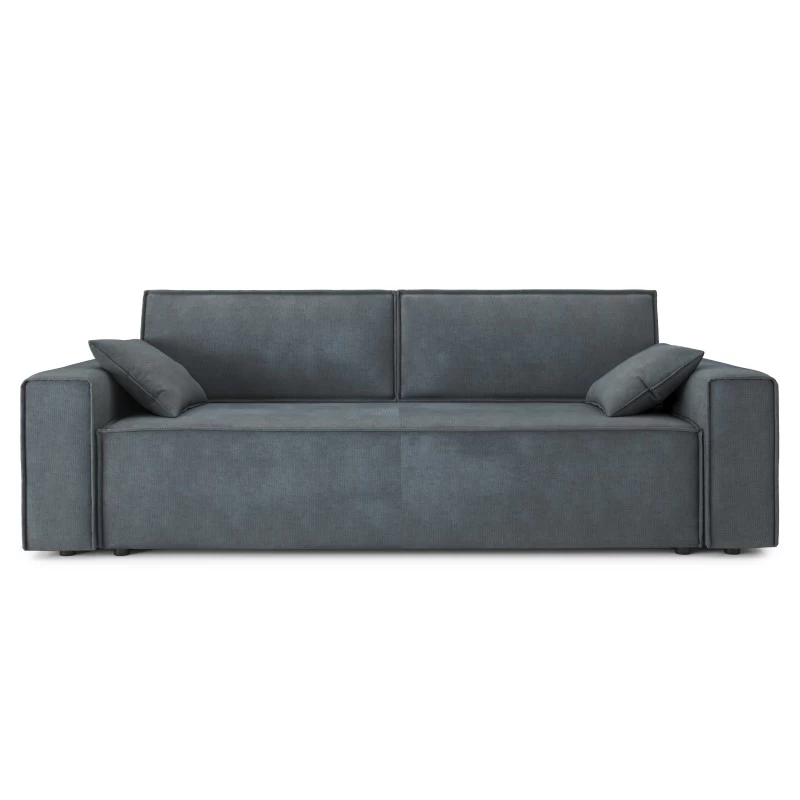 Canapé Droit MIRAGE Convertible Velours Gris Souris 2 Canapé Droit MIRAGE Convertible Velours Gris Souris – Image 2