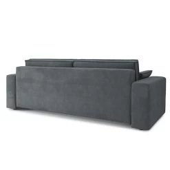 Canapé Droit MIRAGE Convertible Velours Gris Souris 12 Canapé Droit MIRAGE Convertible Velours Gris Souris -Canapé Rêve Promos Magasin canape droit mirage convertible velours gris souris 5