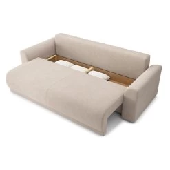 Canapé Droit NOVA Convertible Tissu Beige 3 Places -Canapé Rêve Promos Magasin canape droit nova convertible tissu beige 4