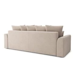 Canapé Droit NOVA Convertible Tissu Beige 3 Places -Canapé Rêve Promos Magasin canape droit nova convertible tissu beige 5