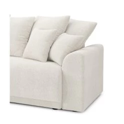 Canapé Droit NOVA Convertible Tissu Bouclette Blanc 3 Places -Canapé Rêve Promos Magasin canape droit nova convertible tissu bouclette blanc 6