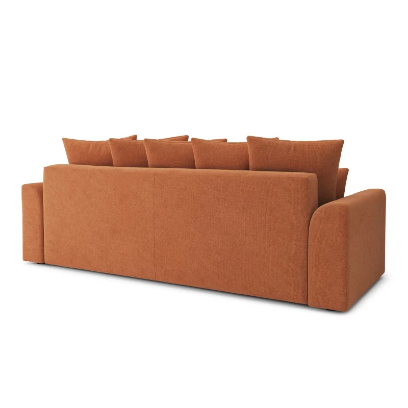 Canapé Droit NOVA Convertible Tissu Rouille 3 Places 6 Canapé Droit NOVA Convertible Tissu Rouille 3 Places – Image 6