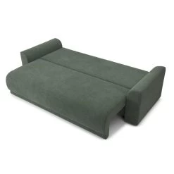 Canapé Droit NOVA Convertible Tissu Vert 3 Places -Canapé Rêve Promos Magasin canape droit nova convertible tissu vert 3