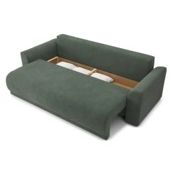 Canapé Droit NOVA Convertible Tissu Vert 3 Places -Canapé Rêve Promos Magasin canape droit nova convertible tissu vert 4