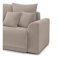 Canapé Droit NOVA Convertible Velours Cotêlé Grège 3 Places -Canapé Rêve Promos Magasin canape droit nova convertible velours cotele grege 6