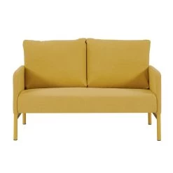 Canapé Droit PANTONE Fixe Tissu Jaune Moutarde 2 Places -Canapé Rêve Promos Magasin canape droit pantone fixe tissu jaune 2 places 1