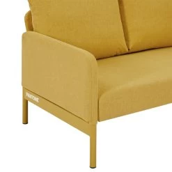 Canapé Droit PANTONE Fixe Tissu Jaune Moutarde 2 Places -Canapé Rêve Promos Magasin canape droit pantone fixe tissu jaune 2 places 4