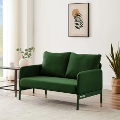 Canapé Droit PANTONE Fixe Tissu Vert Olive 2 Places -Canapé Rêve Promos Magasin canape droit pantone fixe tissu vert 2 places 6