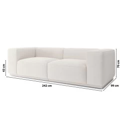 Canapé Droit SACHA Fixe Tissu Crème 4 Places -Canapé Rêve Promos Magasin canape droit sacha fixe tissu creme 4 places 6