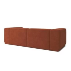 Canapé Droit SACHA Fixe Tissu Terracotta 4 Places -Canapé Rêve Promos Magasin canape droit sacha fixe tissu terracotta 4 places 3