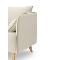 Canapé Droit SARAH Fixe Tissu Beige 3 Places -Canapé Rêve Promos Magasin canape droit sarah fixe tissu beige 3 places 4