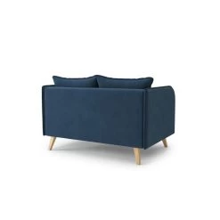 Canapé Droit SARAH Fixe Tissu Bleu 2 Places -Canapé Rêve Promos Magasin canape droit sarah fixe tissu bleu 2 places 3