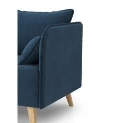 Canapé Droit SARAH Fixe Tissu Bleu 2 Places -Canapé Rêve Promos Magasin canape droit sarah fixe tissu bleu 2 places 4
