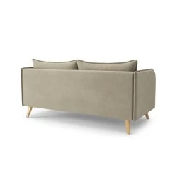 Canapé Droit SARAH Fixe Tissu Grège 3 Places -Canapé Rêve Promos Magasin canape droit sarah fixe tissu grege 3 places 3