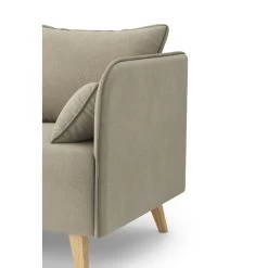 Canapé Droit SARAH Fixe Tissu Grège 3 Places -Canapé Rêve Promos Magasin canape droit sarah fixe tissu grege 3 places 4