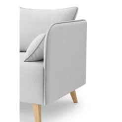 Canapé Droit SARAH Fixe Tissu Gris Clair 3 Places -Canapé Rêve Promos Magasin canape droit sarah fixe tissu gris clair 3 places 4