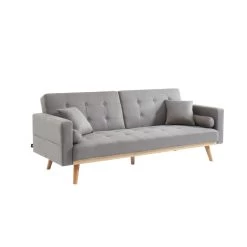 Canapé KELLY Droit Convertible En Tissu Gris 10 Canapé KELLY Droit Convertible En Tissu Gris -Canapé Rêve Promos Magasin canape kelly gris convertible 1