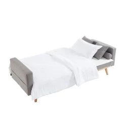 Canapé KELLY Droit Convertible En Tissu Gris 14 Canapé KELLY Droit Convertible En Tissu Gris -Canapé Rêve Promos Magasin canape kelly gris convertible 5