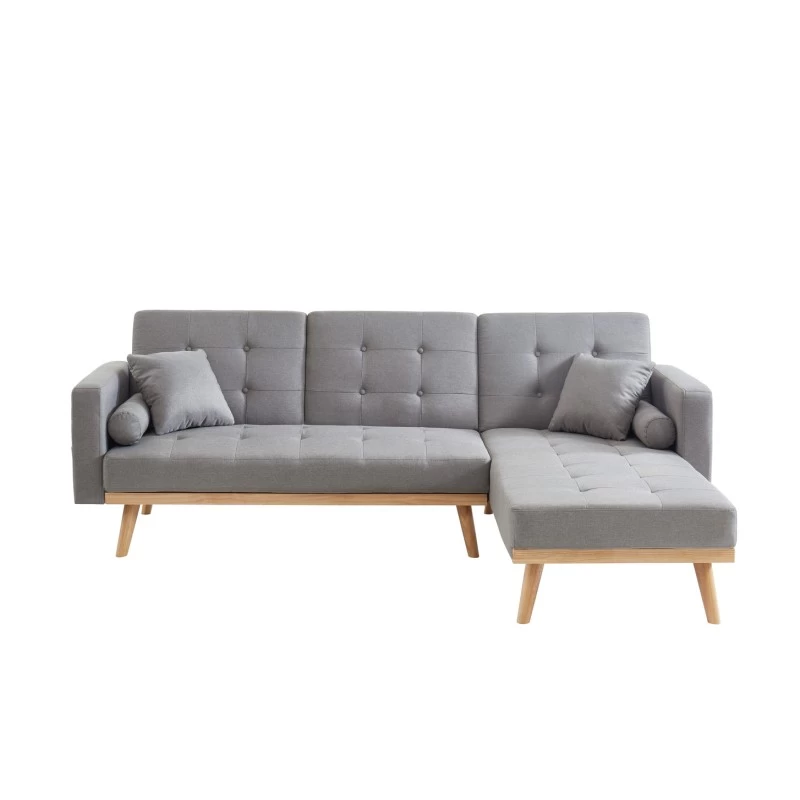 Canapé KELLY En Tissu Gris Avec Angle Convertible 2 Canapé KELLY En Tissu Gris Avec Angle Convertible – Image 2