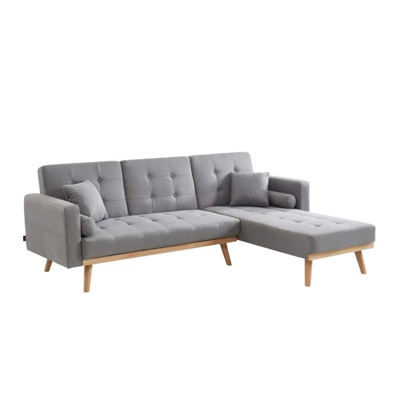 Canapé KELLY En Tissu Gris Avec Angle Convertible 4 Canapé KELLY En Tissu Gris Avec Angle Convertible – Image 4